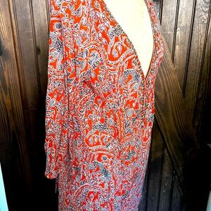 Joie a la Playa Printed Gauze Tunic Coverup Medium